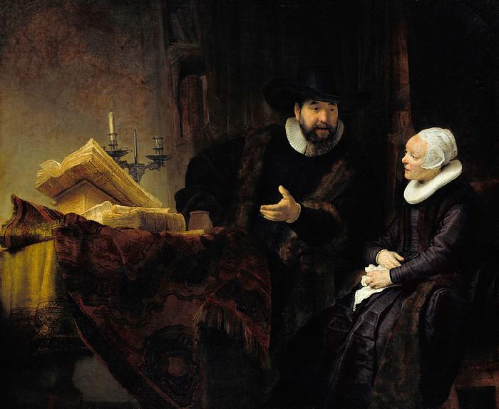 REMBRANDT Harmenszoon van Rijn The Mennonite Preacher Anslo and his Wife Germany oil painting art